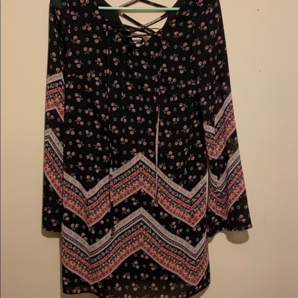 Floral patterned shift dress